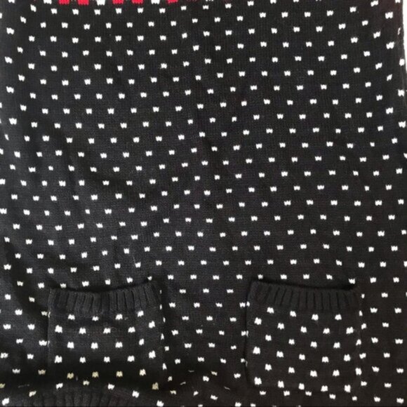 Pink Rose NEW Sweater Dress Tunic Pockets Print Knit Soft Nordic Style Large Red - Picture 12 of 15